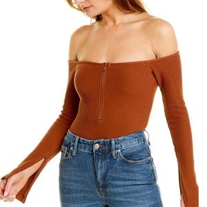 Good American 1/2 Zip Bodysuit